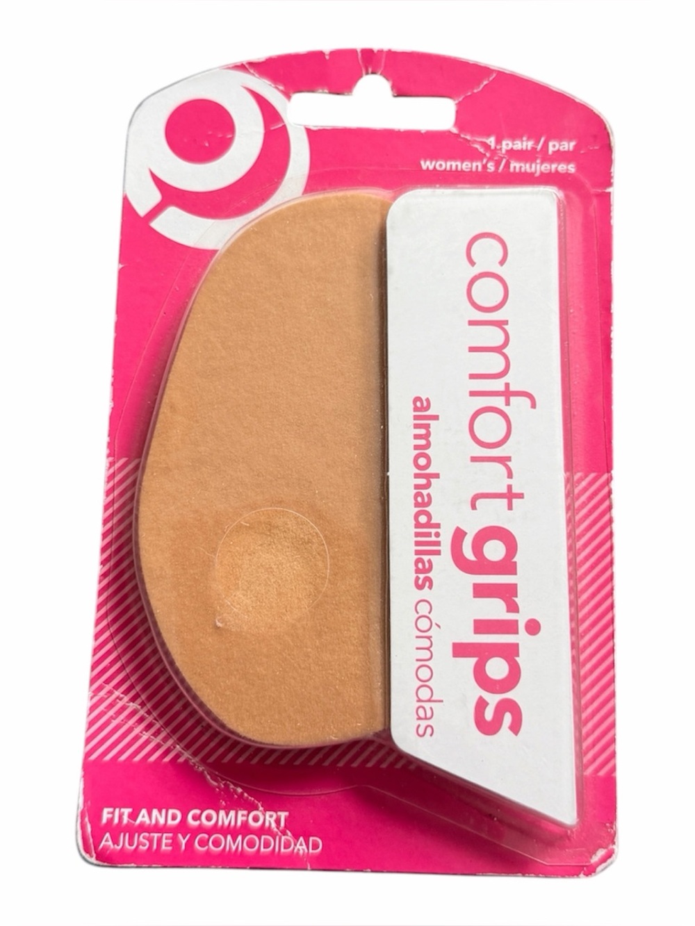 Comfort Grips Women's Shoe Pads Insoles for Fit & Comfort, 1 Pair Tan